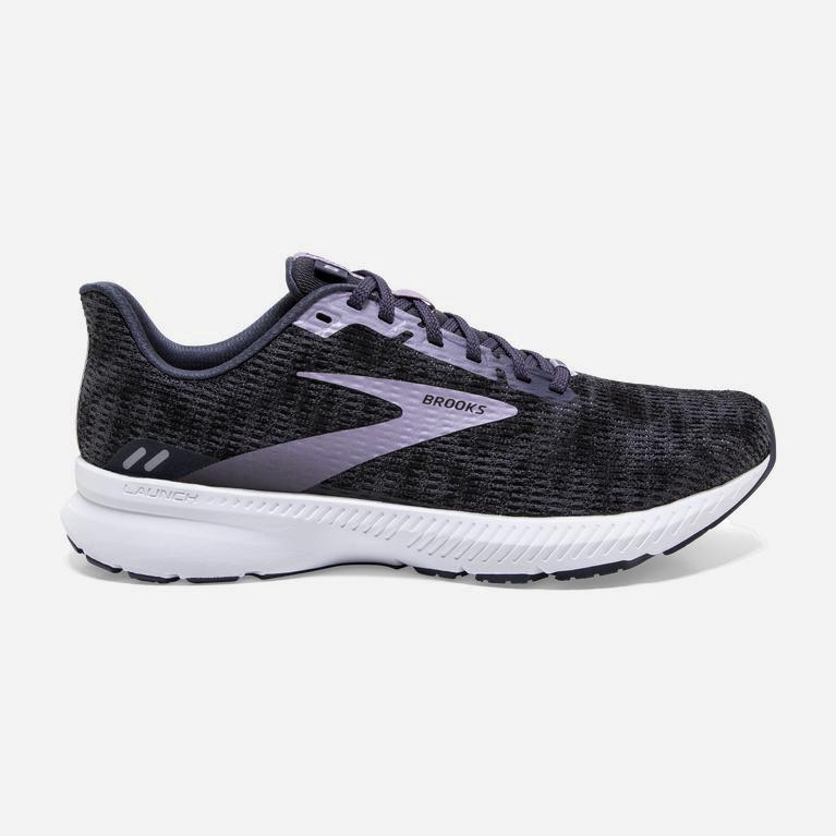 Brooks Launch 8 Israel - Women's Light Cushion Road Running Shoes - Black/Ombre/Iris/Lavender (36915